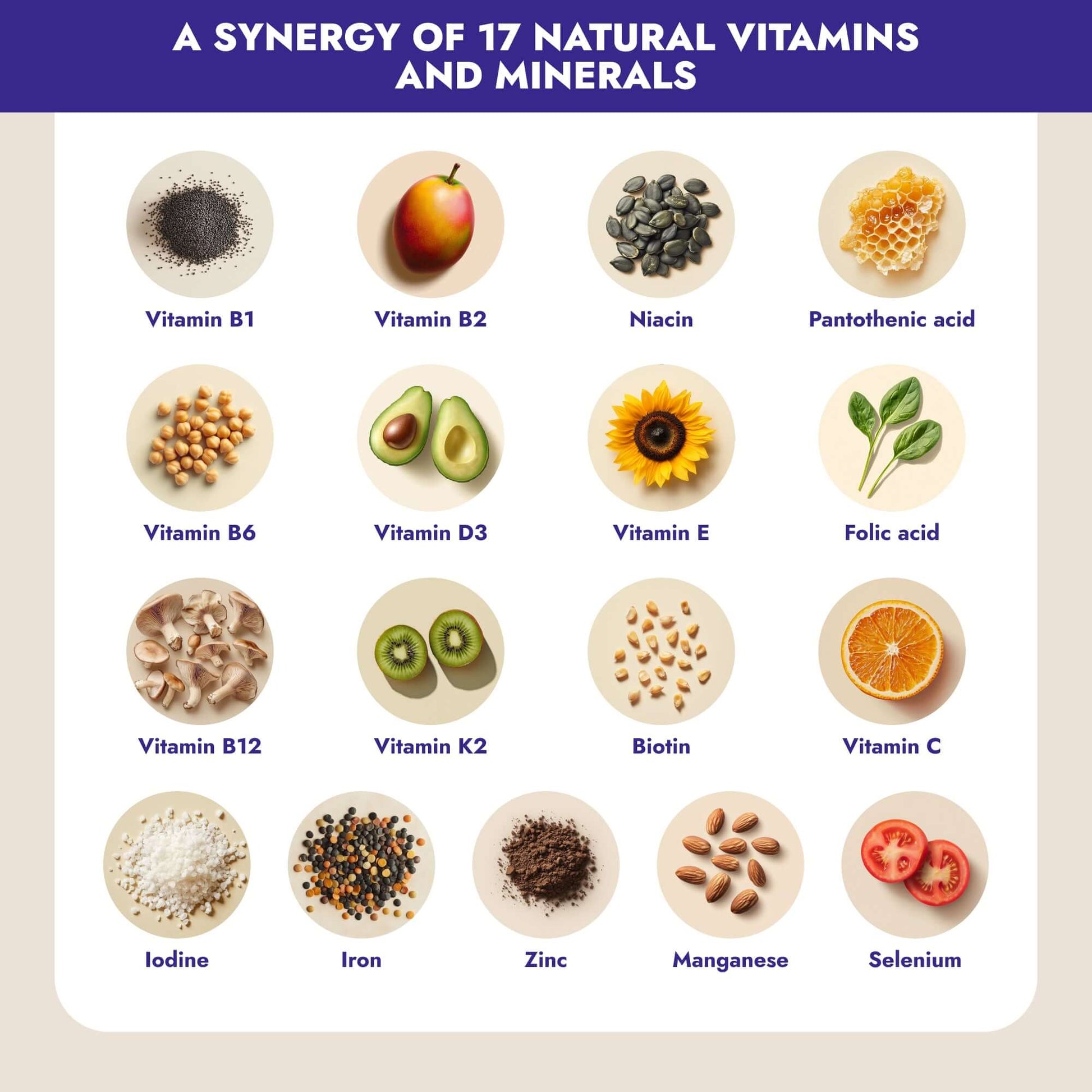 Imagine starting each day with renewed energy. With Bonjour, 17 vitamins, minerals, fiber, and probiotics come together to give you just that: vitality, boosted immunity, and a boost against fatigue.