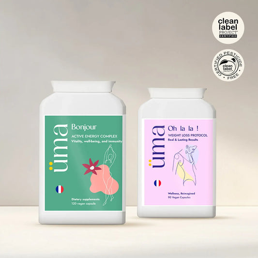 Befreien Sie sich von Müdigkeit mit dem Duo „Müdigkeit und Energieverlust“! Die Kombination aus Bonjour und Oh La La stellt Ihre Energie wieder her und belebt Ihren Stoffwechsel. Speziell für Frauen entwickelt, die mit täglicher Müdigkeit kämpfen, hilft Ihnen dieses Duo, Tag für Tag Ihre Vitalität zurückzugewinnen.