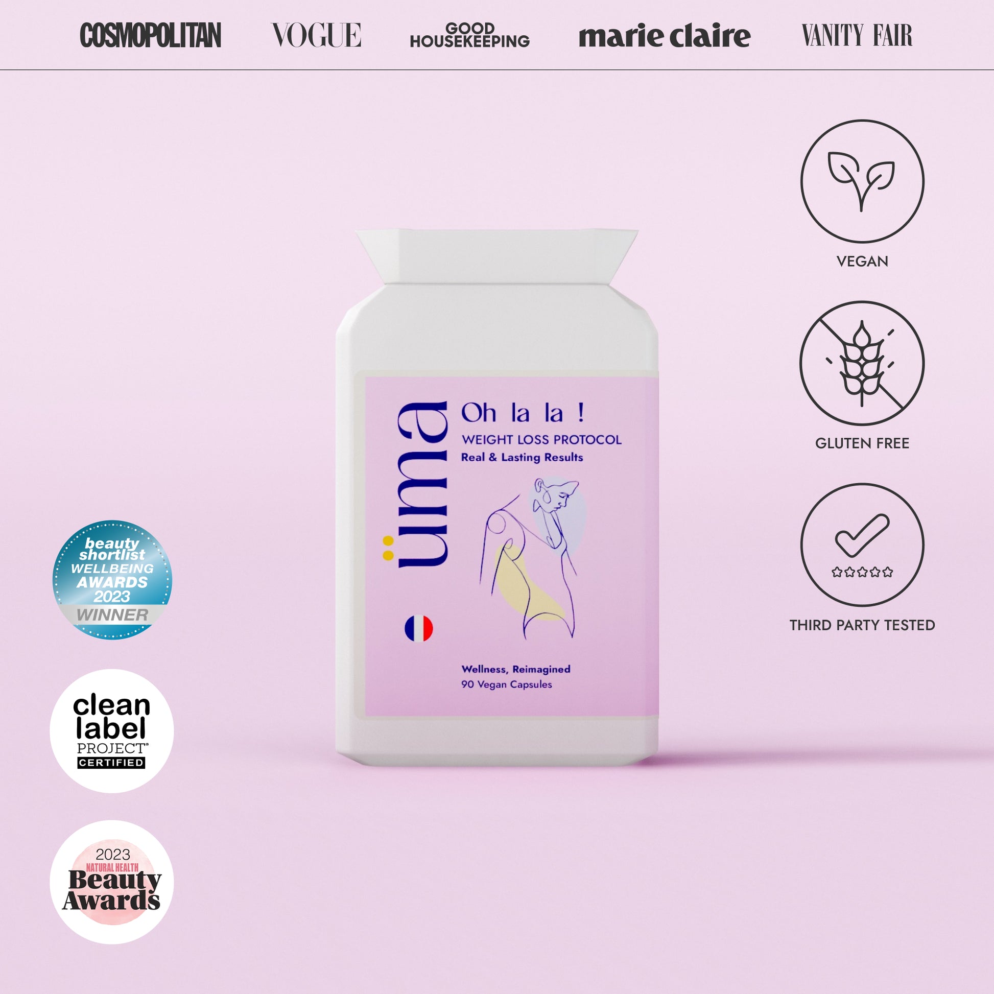 Meet Oh La La, the groundbreaking weight management formula designed just for women facing menopause. It's your secret weapon against the dreaded menopause belly, helping you shed stubborn fat, curb cravings, and unleash vibrant energy. Join over 190,000 women who have transformed their lives with Oh La La and start your journey to lasting change today.