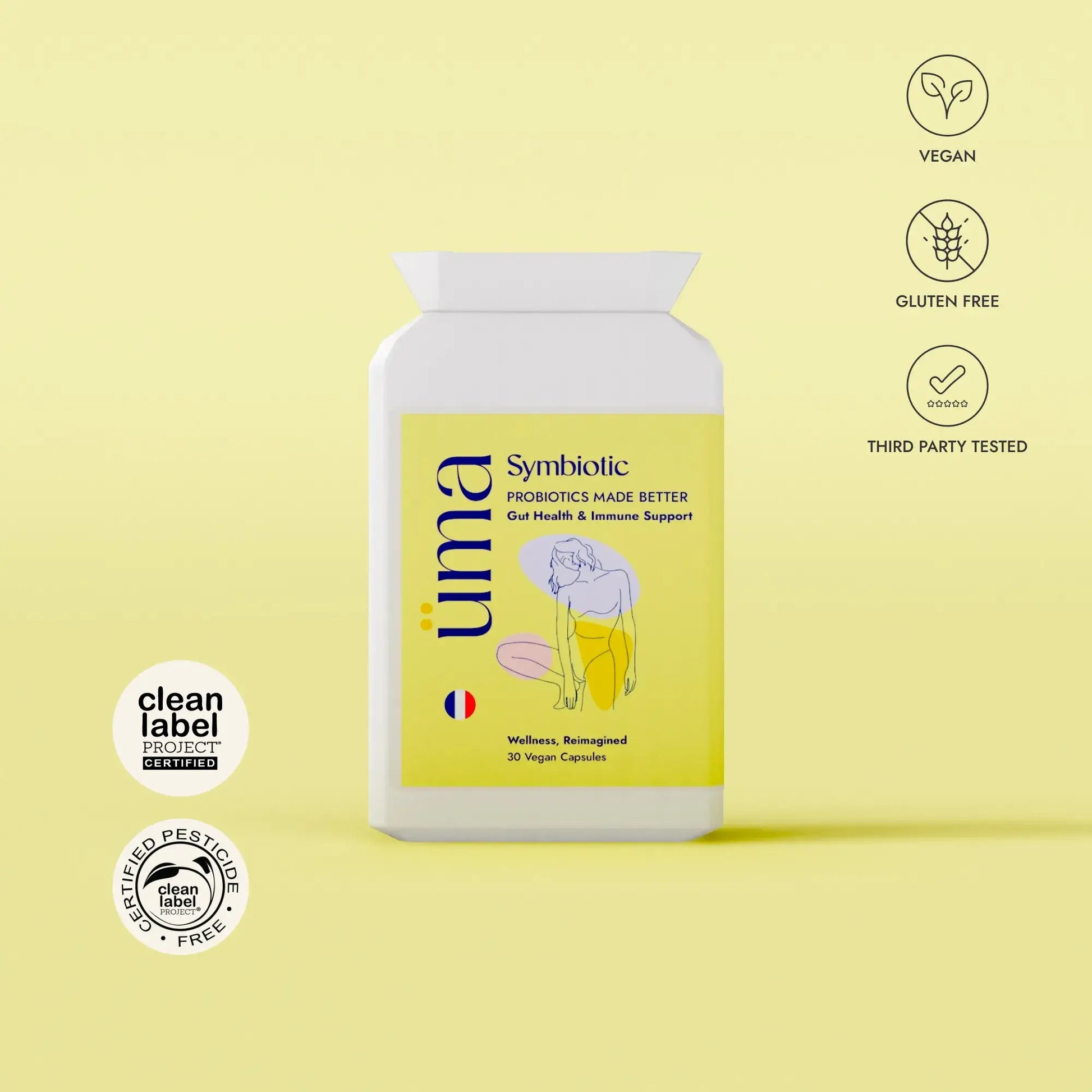 Symbiotic Probiotics is the latest probiotic formula specially designed for women's health and well-being. Designed specifically to help women during perimenopause, menopause, and postmenopause, Symbiotic Probiotics combines action on the vaginal flora and action on the intestinal flora for increased well-being and a strengthened immune system.